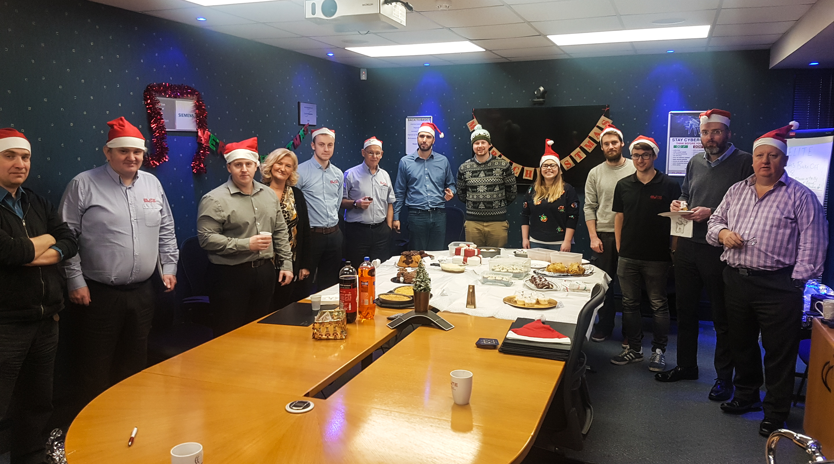Colleagues from AGSL and Elite Control Systems compete in Christmas Bake Off